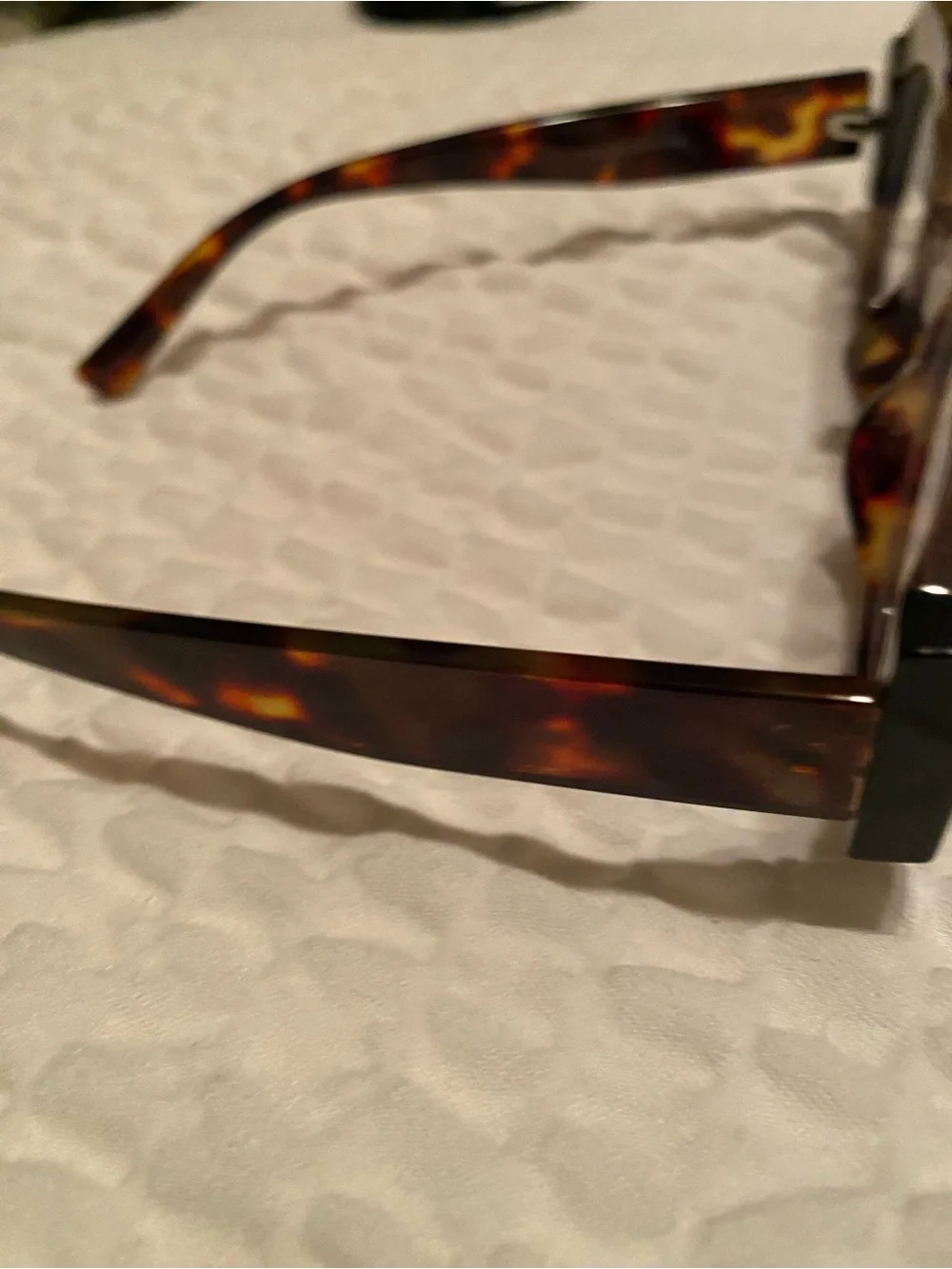 Tortoiseshell Geometric Round Frame Glasses - Brown
